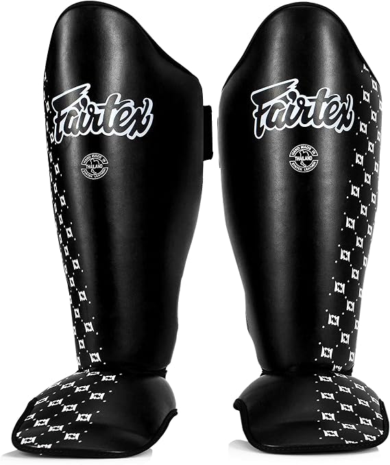 Fairtex SP5 Muay Thai Shin Guards for Men, Women, Kids | Shinguards are Premium, Lightweight & Durable | Extended Protection to Avoid shin splints During Training or Sparring