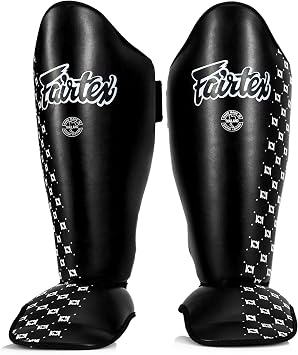 Fairtex SP5 Muay Thai Shin Guards for Men, Women, Kids | Shinguards are Premium, Lightweight & Durable | Extended Protection to Avoid shin splints During Training or Sparring