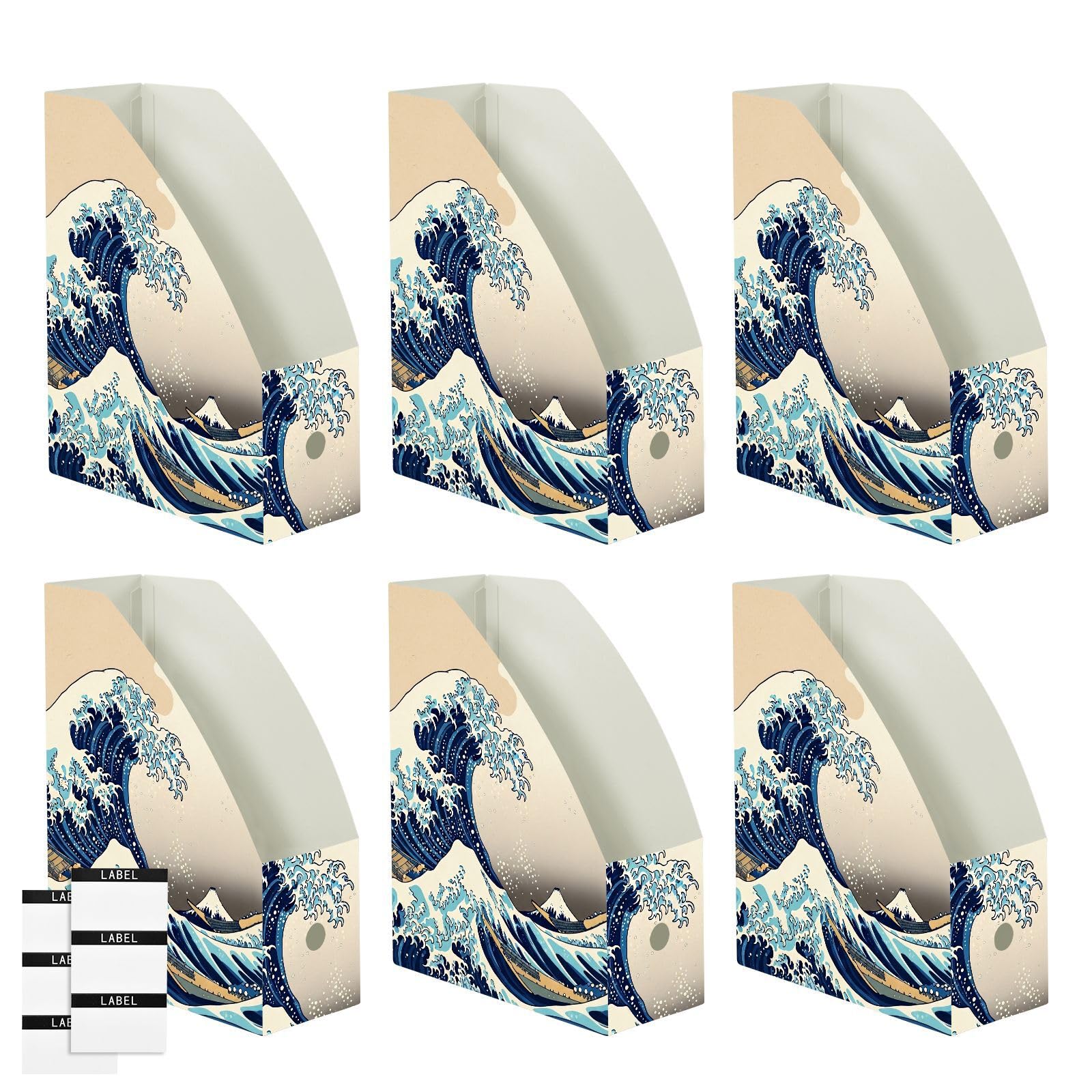 Art Water Beige Desk File Organizer, resistente all'acqua PP