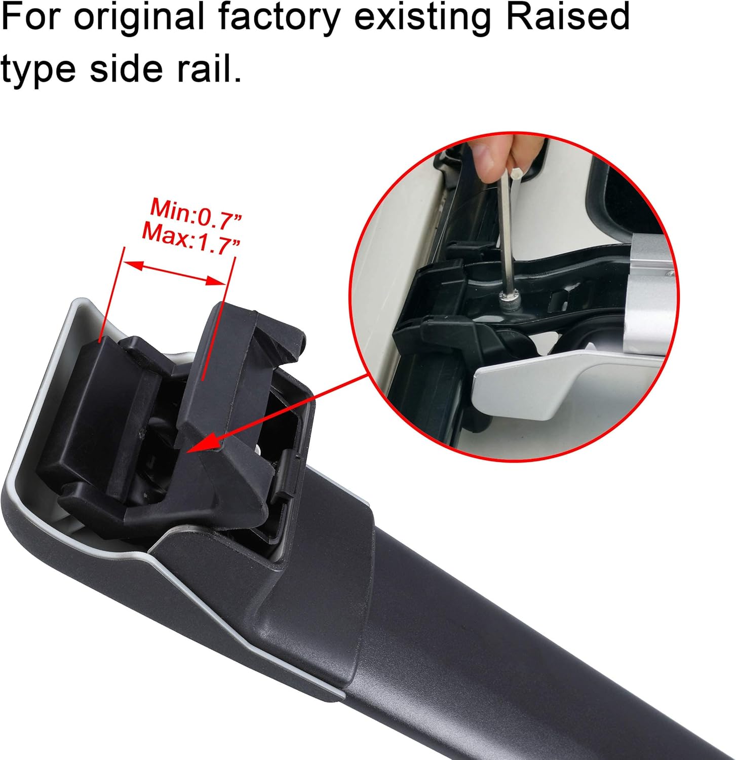Autekcomma 260lb Loading Weight Heavy Duty Roof Rack CrossBars Replacement for 2013-2018 Toyota RAV4,Anti-Corrosion,Aluminum Black Matte with Anti-Theft Locks (ONLY FIT Original Side Rail)