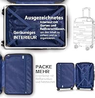 COOLIFE Bőrönd Szett ABS Keményfalú Utazóbőrönd TSA Zárral - M Méret 45 x 25 x 67 cm 60 literes, 4 Kerekű Gurulós Bőrönd Unisex Utazáshoz 6