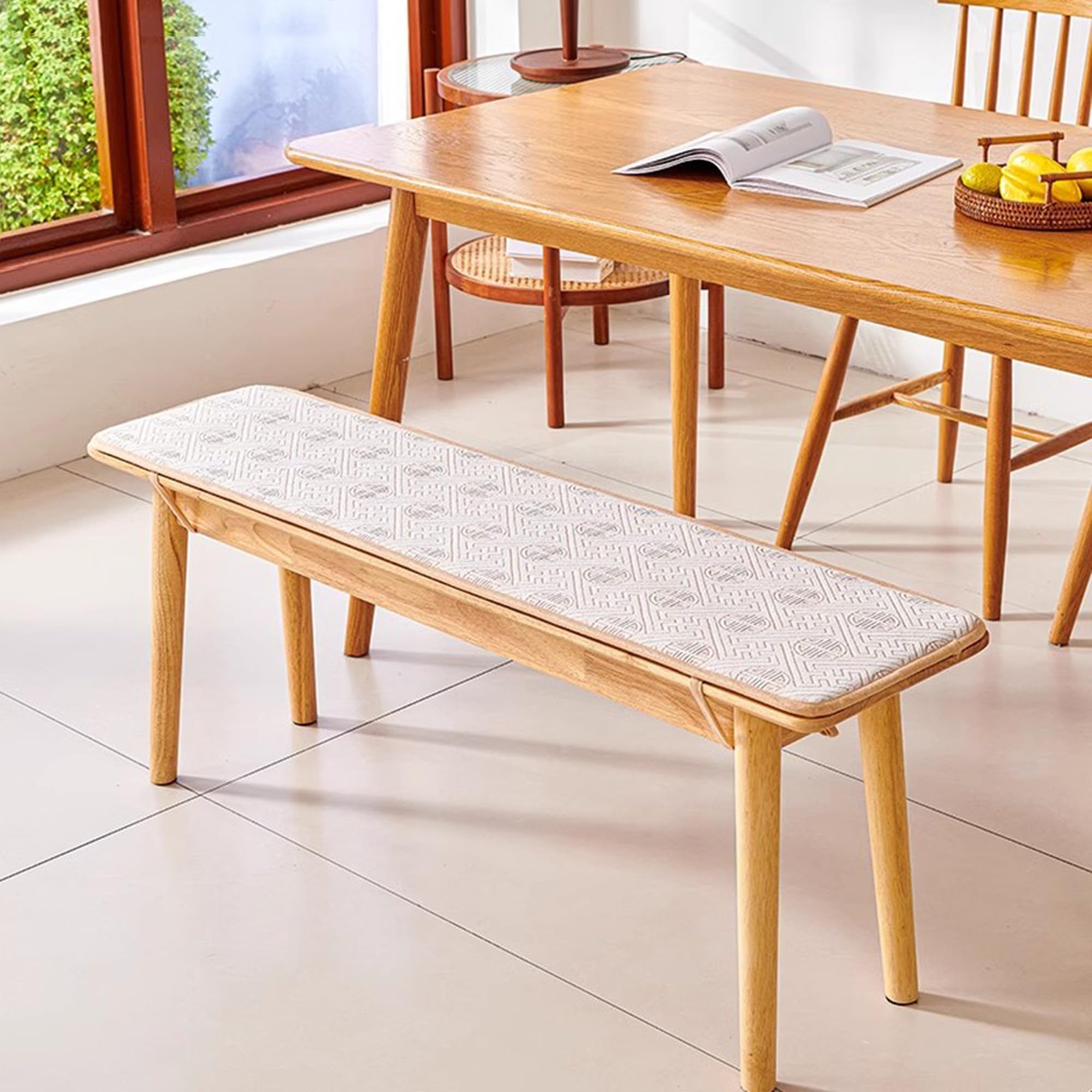 Coussin de canapé lavable antidérapant pour assise 2 à 3 places beige