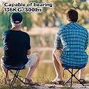 Travel Folding Camping Stool, Use Height 13.8" and Maximum Weight 300 lbs Outdoor Portable Tripod Seat Fishing Chair Seat for Camping Fishing Hiking Gardening and Beach Garden Painting (Blue) gallery image