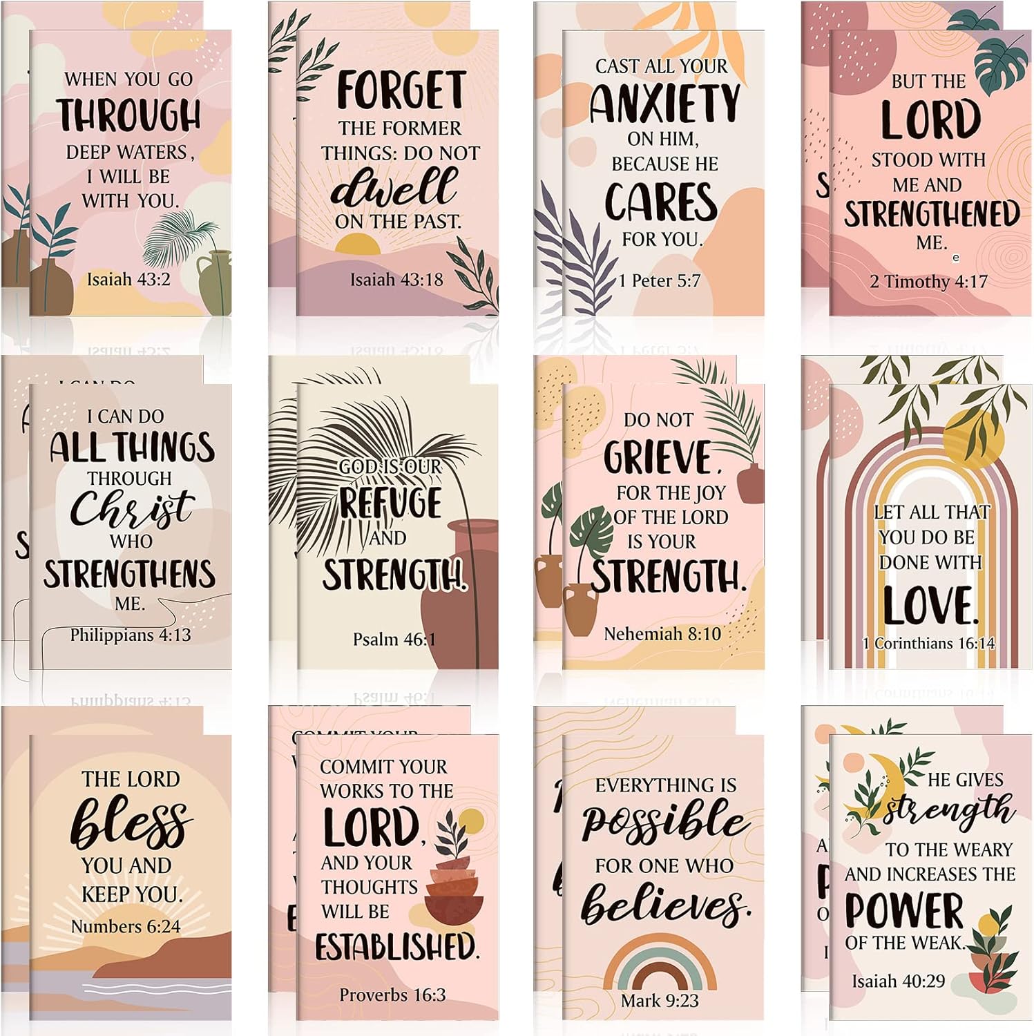Tatuo 24 Pcs Bible Verse Notebook Religious Motivational