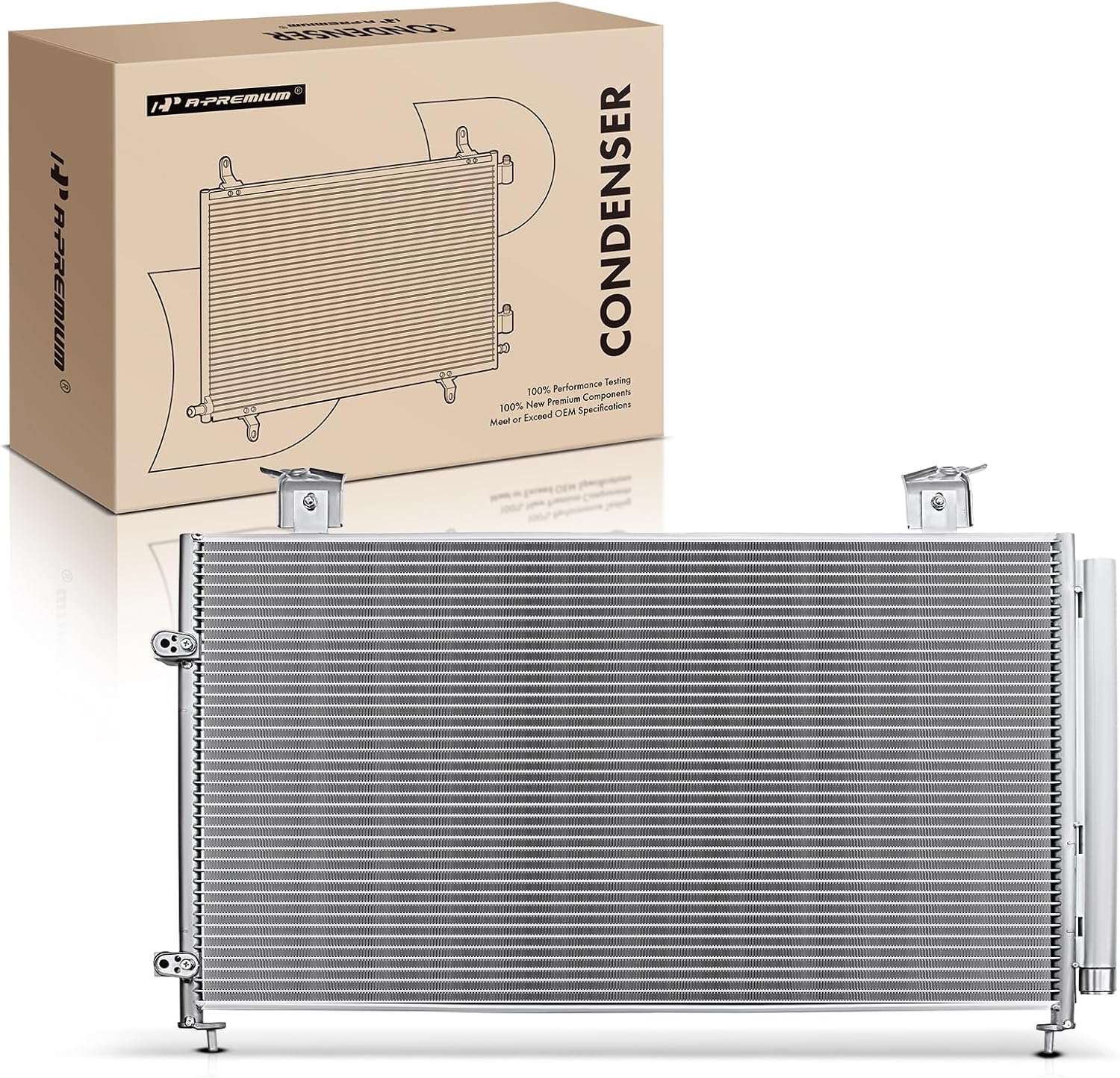 A-Premium Air Conditioning A/C Condenser Compatible with Honda Odyssey 1999-2004 V6 3.5L, Replace# 80100S0XA01