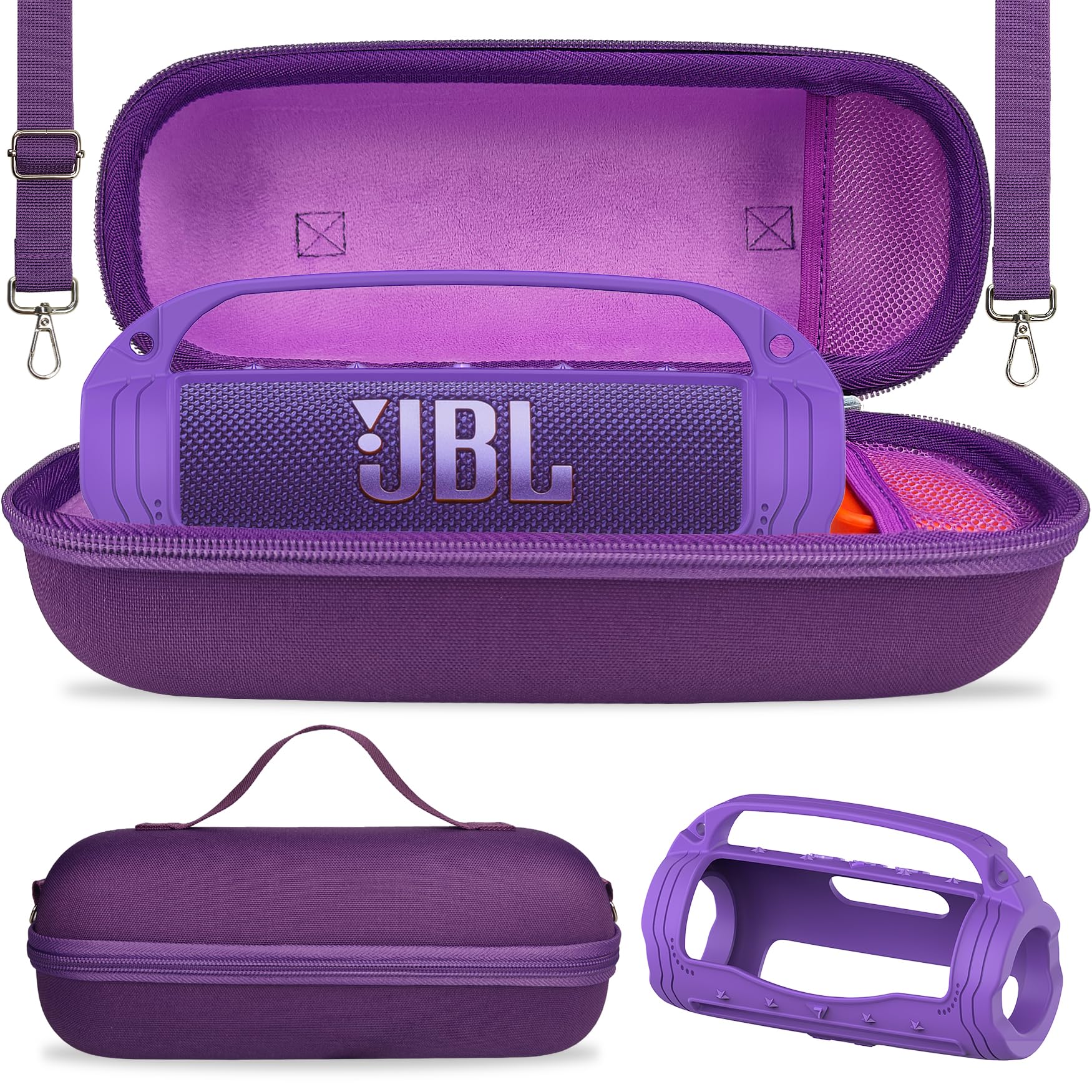 JCHPINE Capa de silicone e capa rígida para JBL Flip 7 Acessórios
