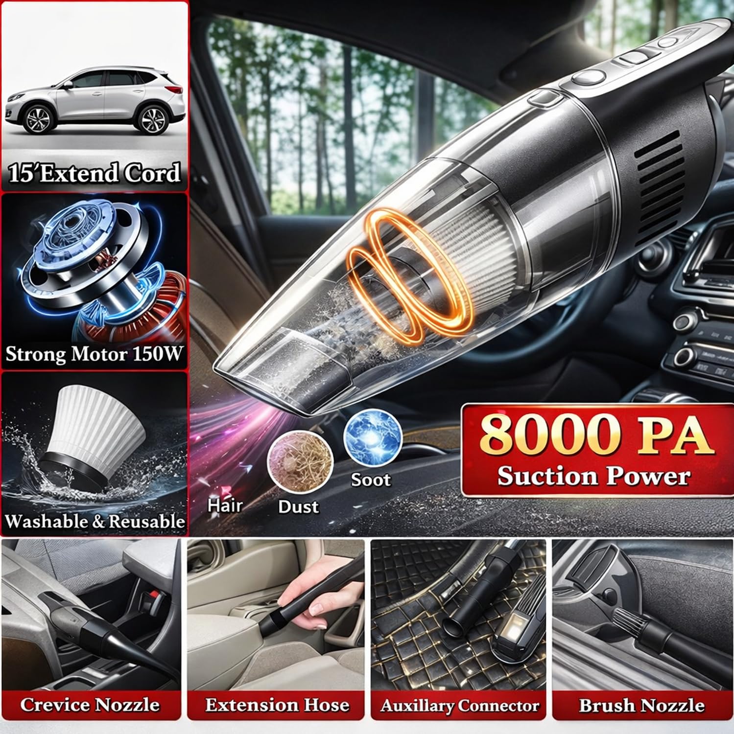Kit di Pulizia Auto per Il Dettaglio dell'auto