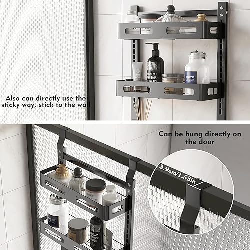 Miniatura 8 de COVAODQ Organizador de despensa de 4 niveles para organizar y almacenar sobre la puerta