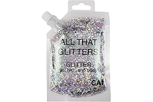 CAI BEAUTY NYC Silver Star Dust Glitter Bag Gel for Body, Face and Hair