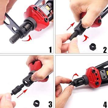 16Hand Rivet Nut Tool,Professional Rivet Nut Setter Kit with 13 Mandrels(M3 M4 M5 M6 M8 M10 M12 SAE 8-32,10-24, 1/4-20, 5/16-18, 3/8-16,1/2-13)And 125 PCS Rivets Nuts