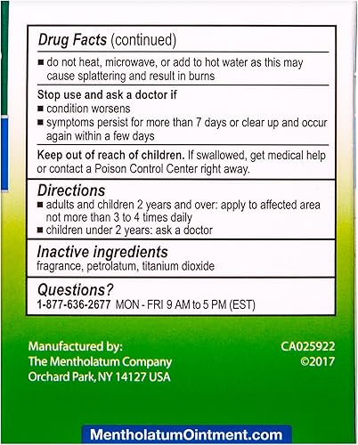 Miniatura 2 de Mentholatum Original Vapor Chest Rub, Topical Analgesic Ointment, Vapors Soothe Nasal Passages & Relieve Chest and Muscle Aches Due To Cold & Cough,