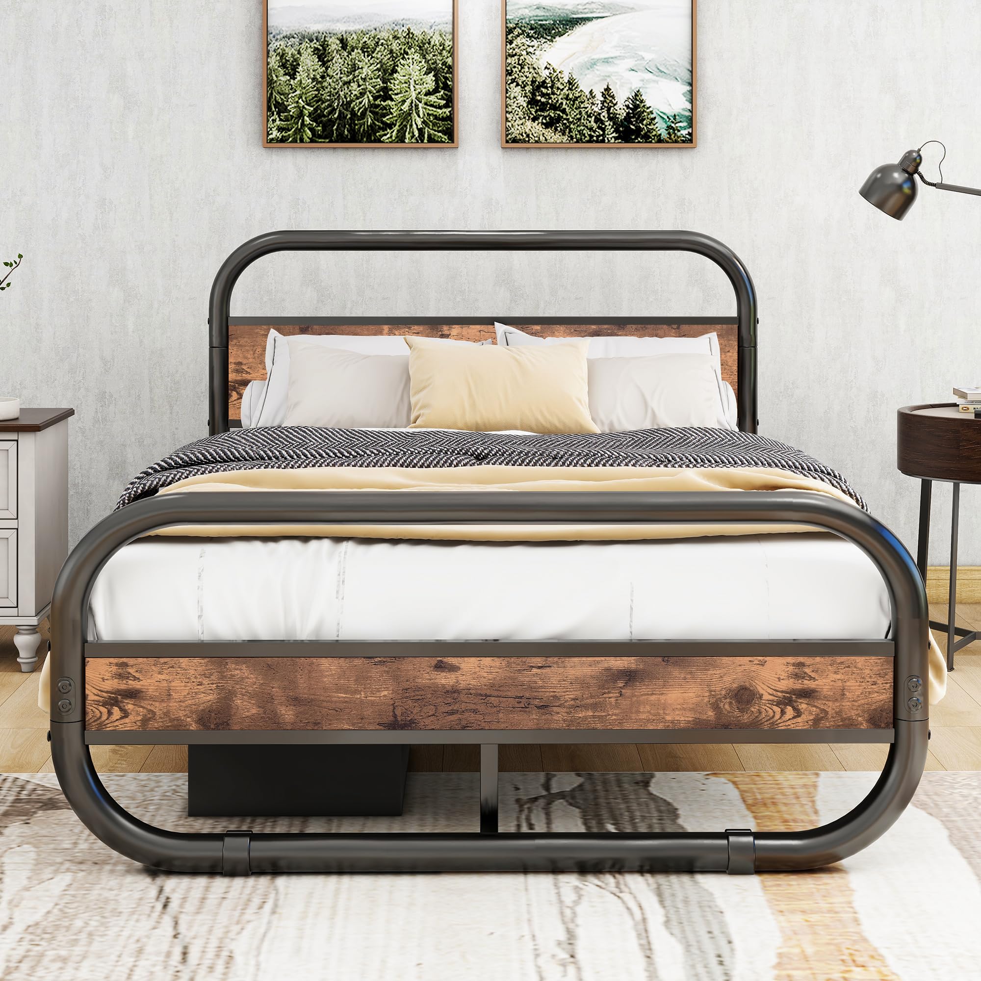 MetalloPro Massivbett 160x200 - Super Stabil Bis 1000kg, Quietschfrei & Mit Mega Stauraum