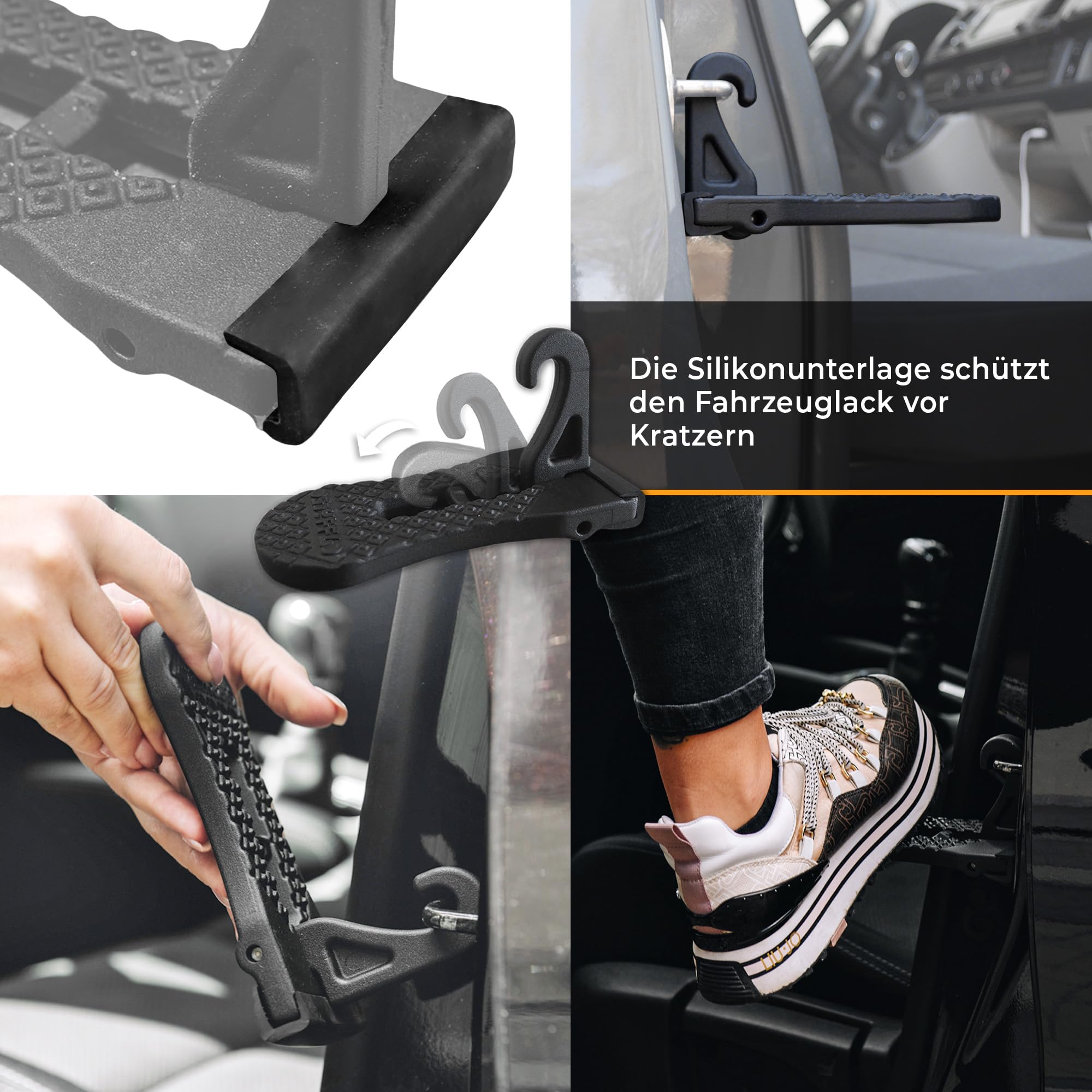 CHROMEMASTER Dachgepäckträger Dachträger und Stufe Tritt für Autotür Kompatibel mit Ford Puma 2020+ ; Dient der Montage von Dachboxen, Fahrradträger, Leiter | Dachgepäckträger für Urlaub und Alltag