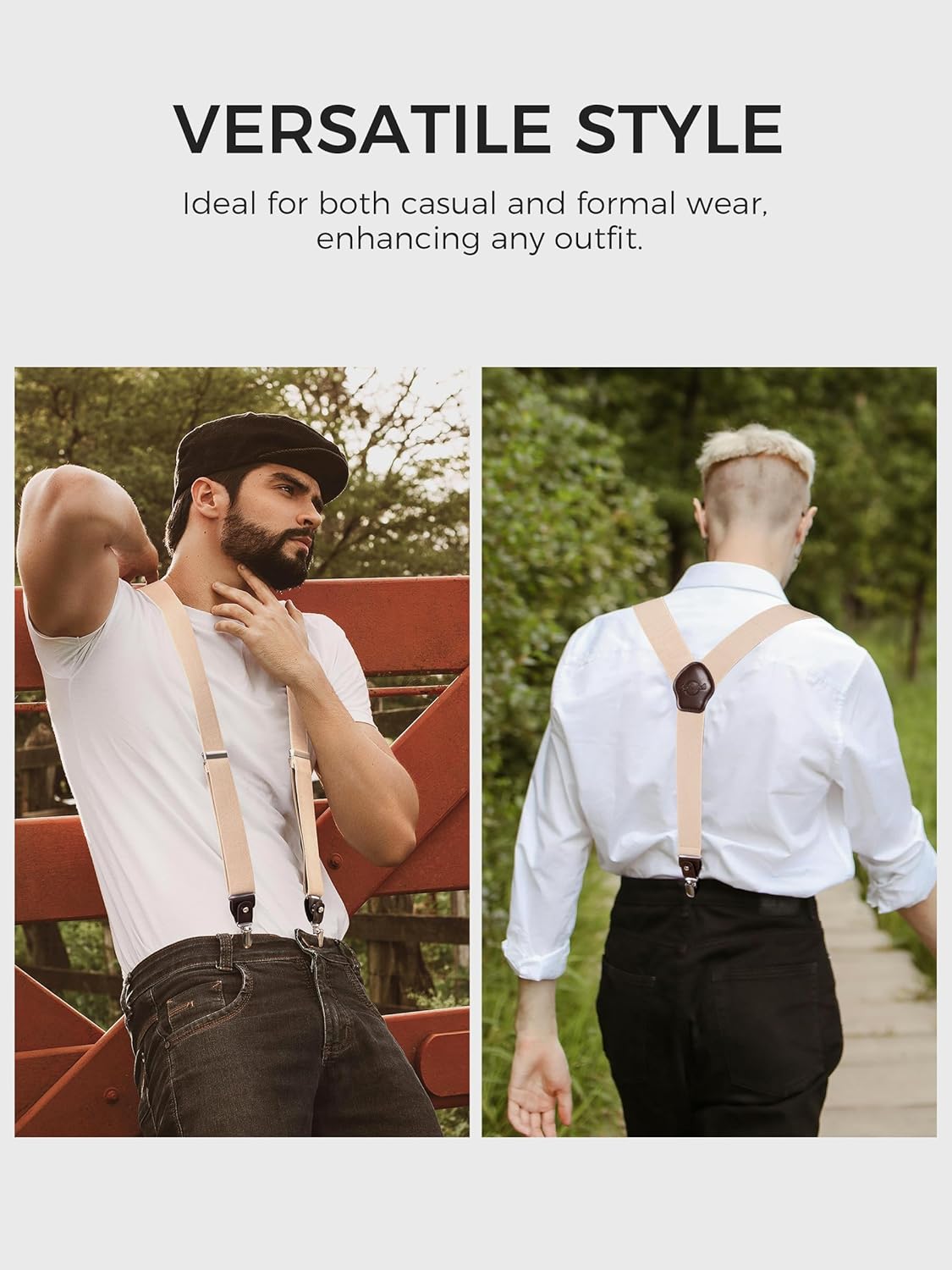 Suspenders for Men with Clip & 6 Buttons 1.4in Y-Shape Stainless Steel - Image 6
