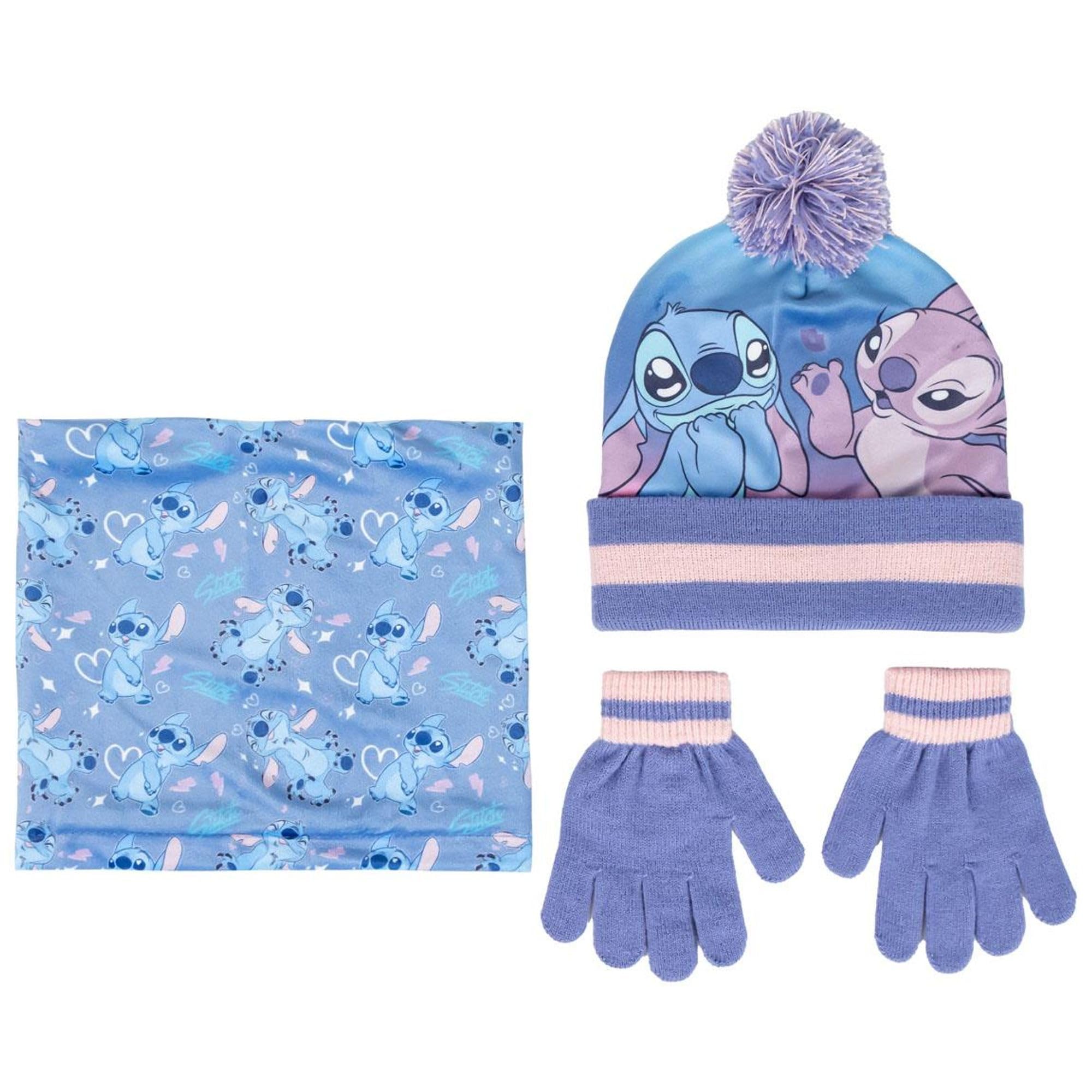 CERDÁ LIFE'S LITTLE MOMENTS | Conjunto Gorro, Guntes y Braga Stitch Cómodo y Práctico Ideal para el día a día - Gorro Guantes y Braga Pack Completo Stitch