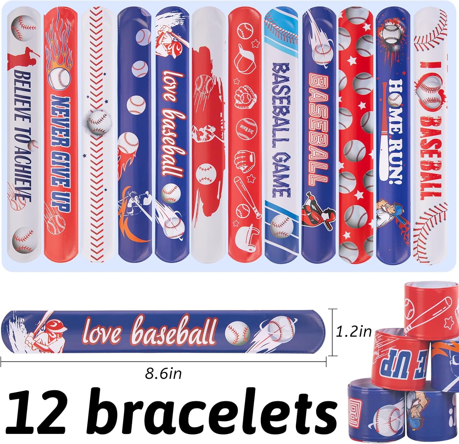 122PCS Baseball Party Favors Supplies Decorations, Baseball Party Snack Goodie Gift Bags Favors,Baseball Keychain - Image 4