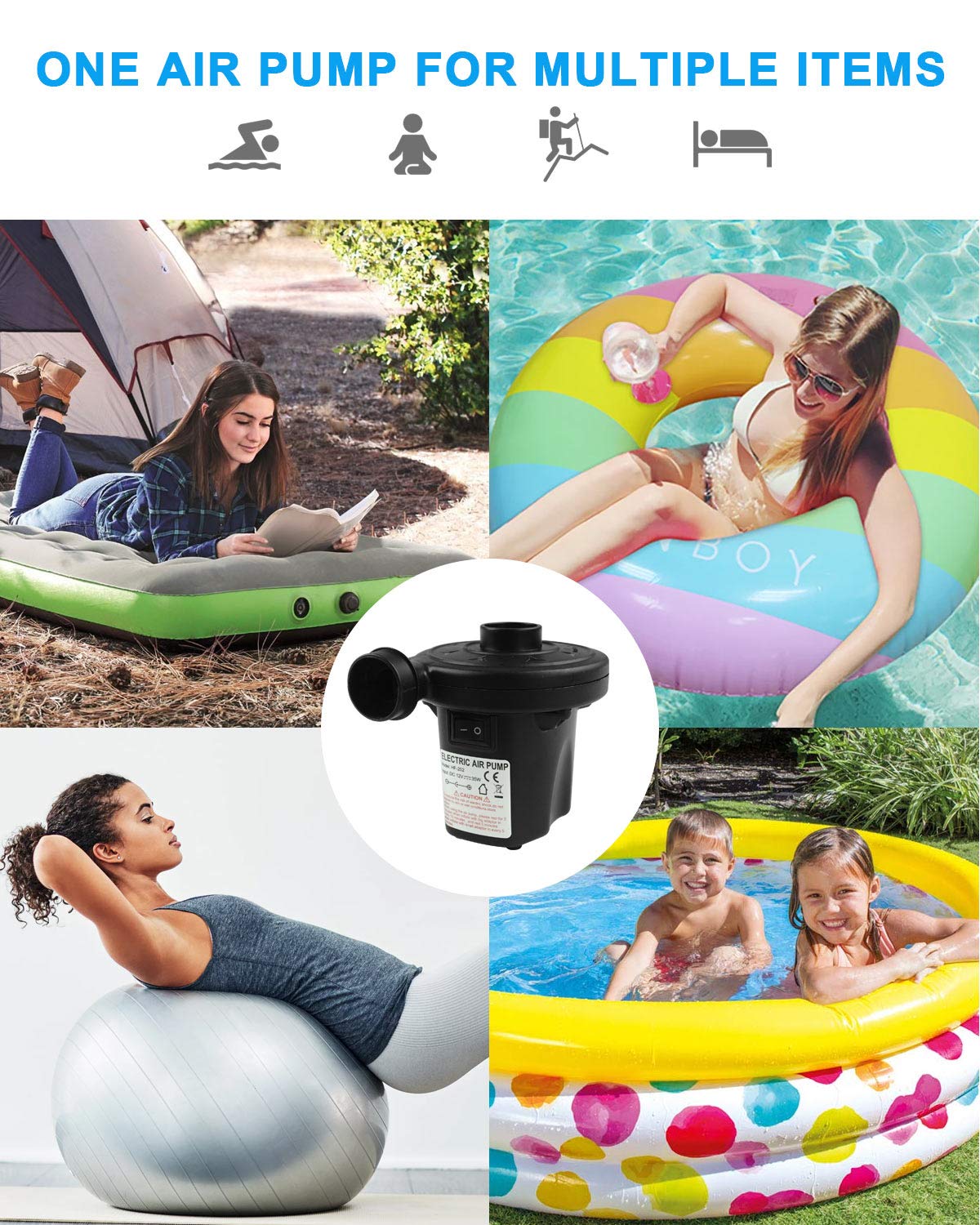 Buy ESmarter Electric Pump for Paddling Pool, 220240V/150W Electric