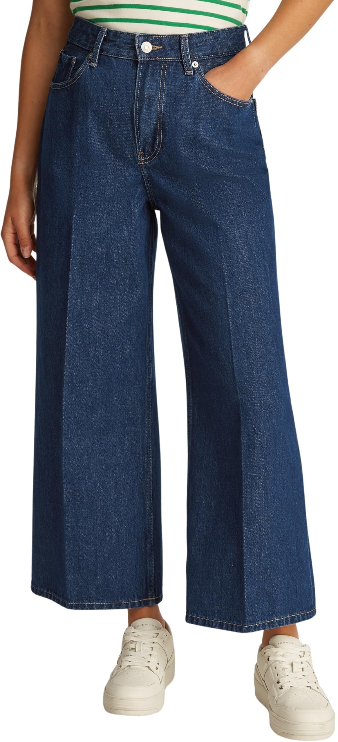 Tommy Hilfiger Damen Jeans Hose Wide Leg Ace High Waist