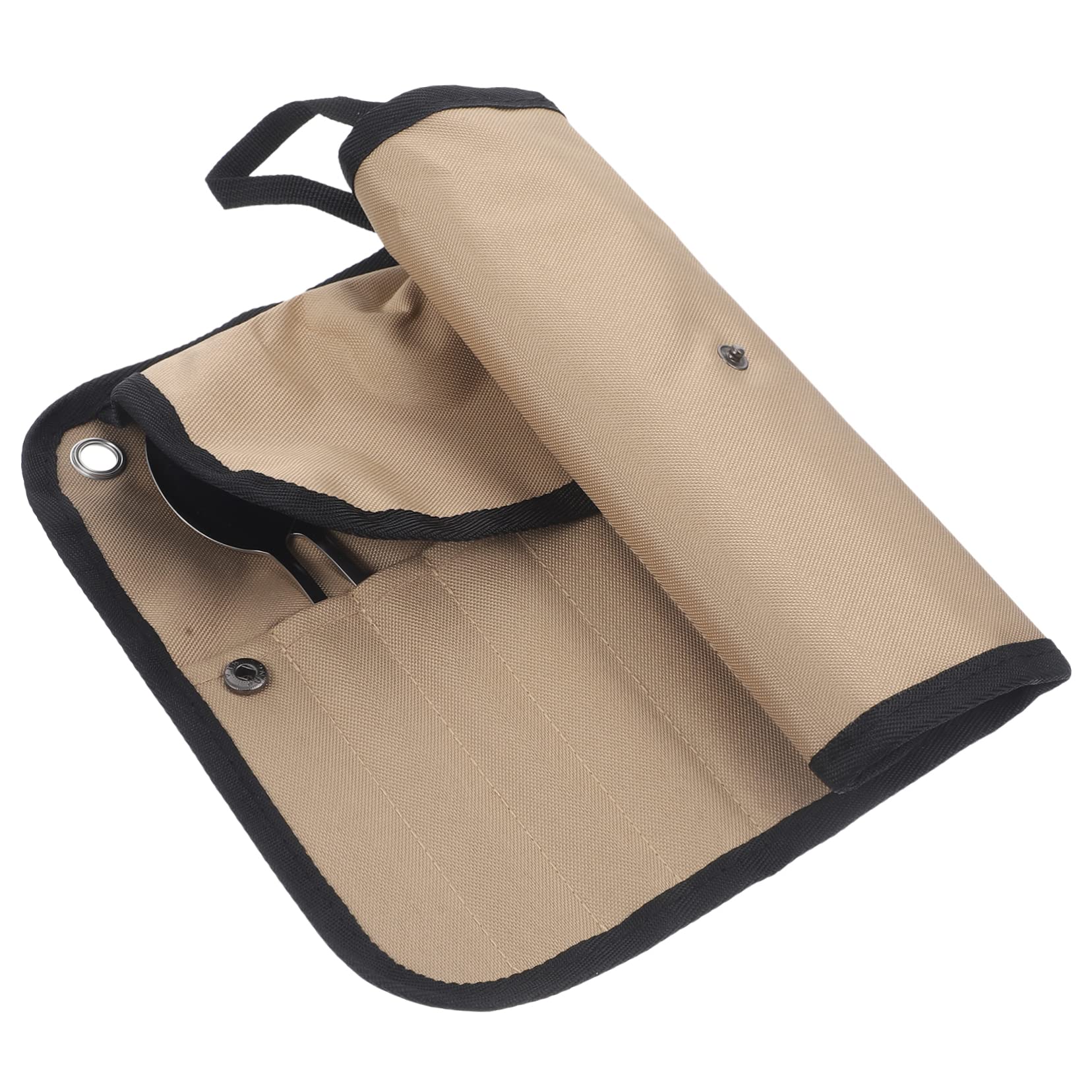 Mipcase Set Posate da Campeggio Portatile in Metallo Inossidabile e Nailon, Kit Utensili per Attività Esterna, Escursionismo e Campeggio