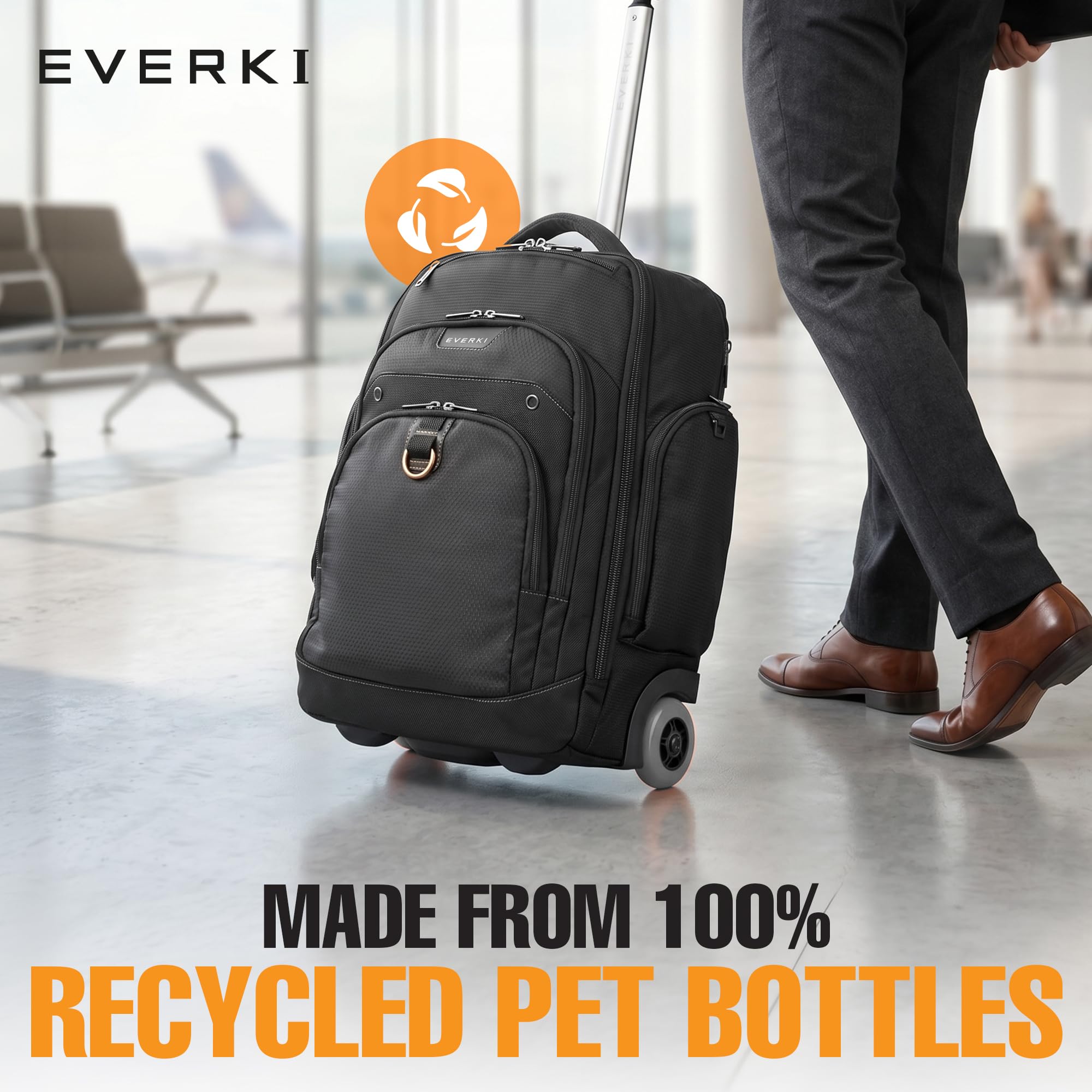 Everki Atlas Wheeled 2-Rollrucksack – Business-Reiserucksack in Grau 30 L – Bild 5