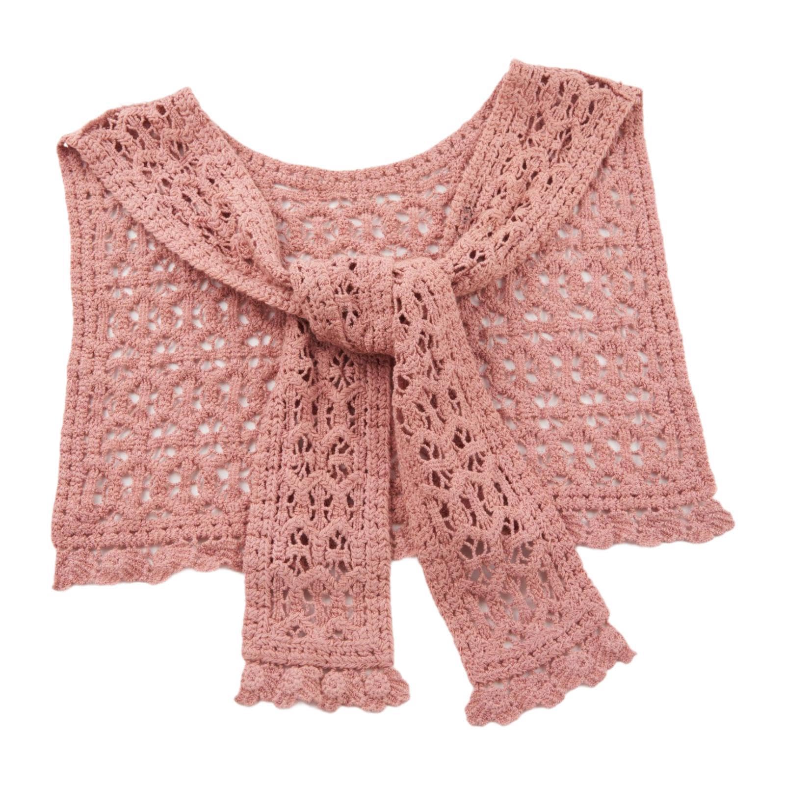 nivaa Shawl for Women Hollow Comfortable Casual Short Shawl for Home Office Travel Pink-picture-47