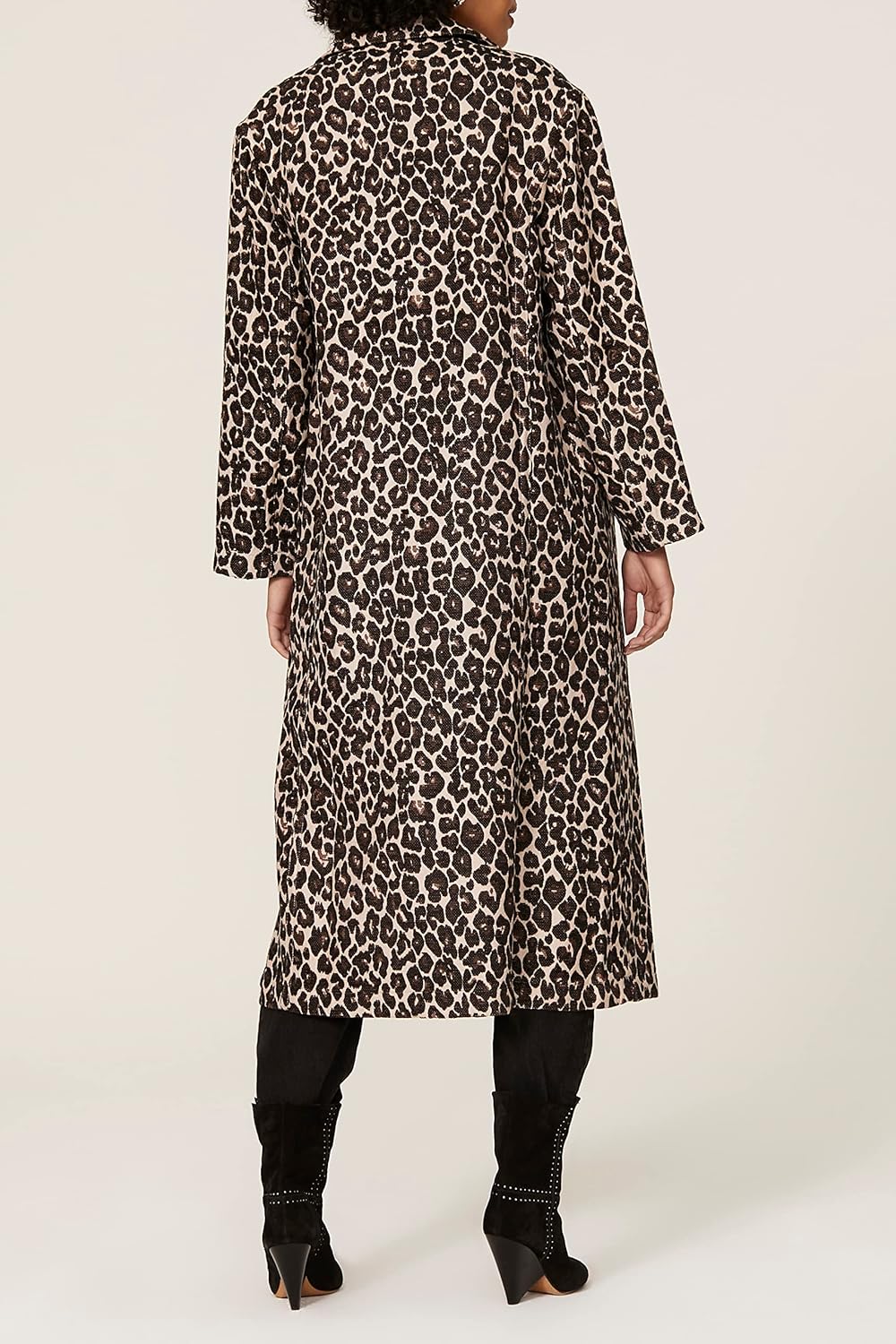 Victor Alfaro Collective womens Leopard Jacquard Outerwear Coat - Image 4