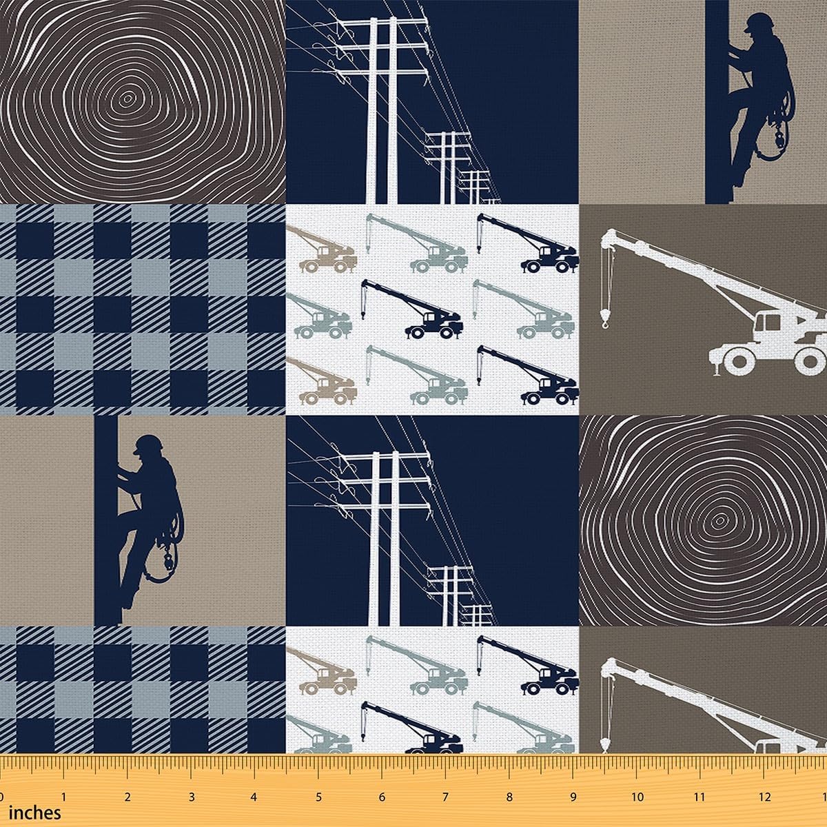 jejeloiu Firefighter Fabric by The Yard 3 Yards Firetruck Upholstery Fabric for Chairs Equipment Trucks Decorative Waterproof Outdoor Fabric Red Patchwork DIY Reupholstery Fabric for Sofa Couch