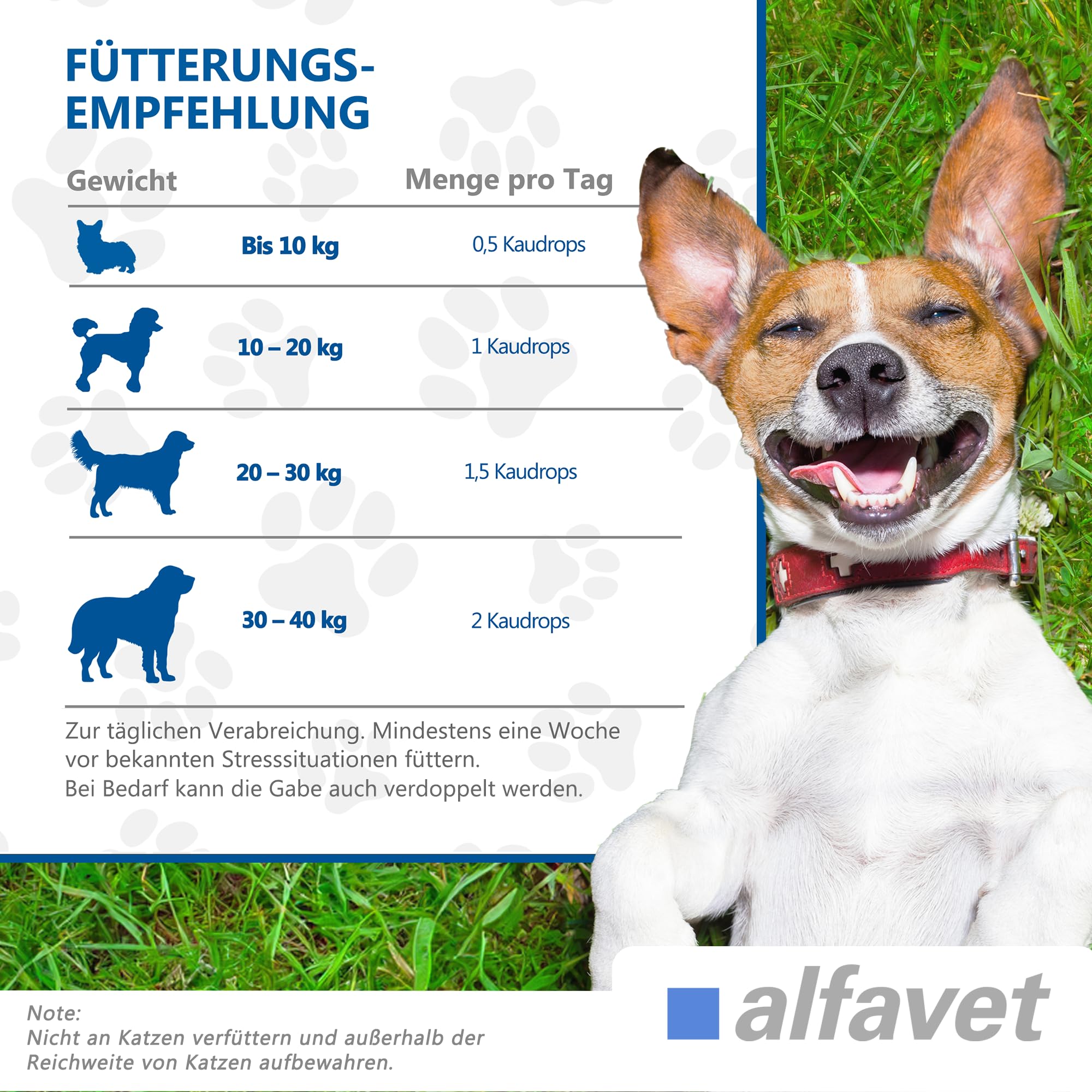 Alfavet CaniGum Relax, Ergänzungsfuttermittel für Hunde mit L-Tryptophan und B-Vitaminen, Beruhigung und Nervenstärke, 120g Kaudrops