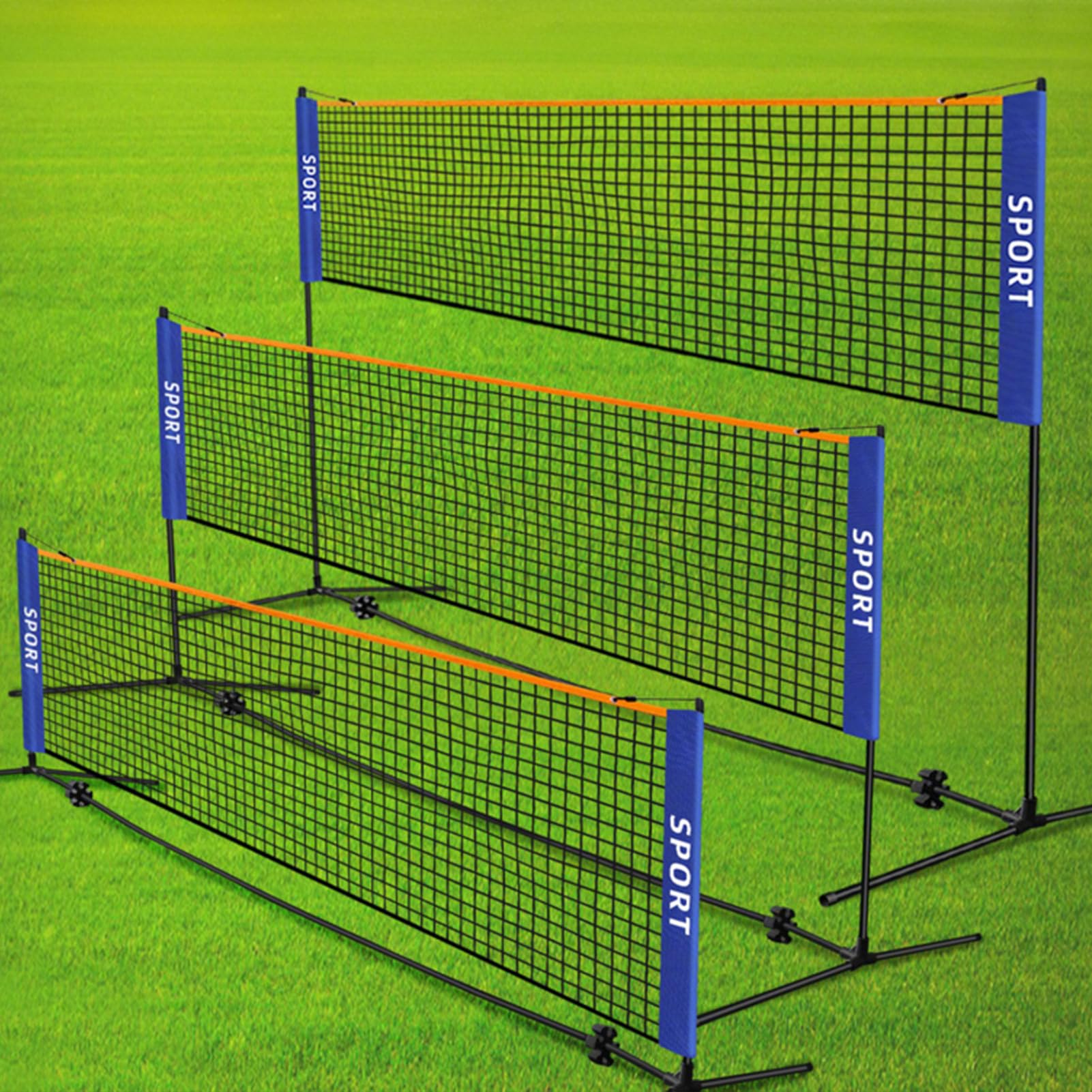 Net di badminton portatile, rete di tennis portatile - Rete portatile regolabile in altezza per bambini,Accessorio per tennis Court, mesh di allenamento per il fitness sportivo per uso esterno interno