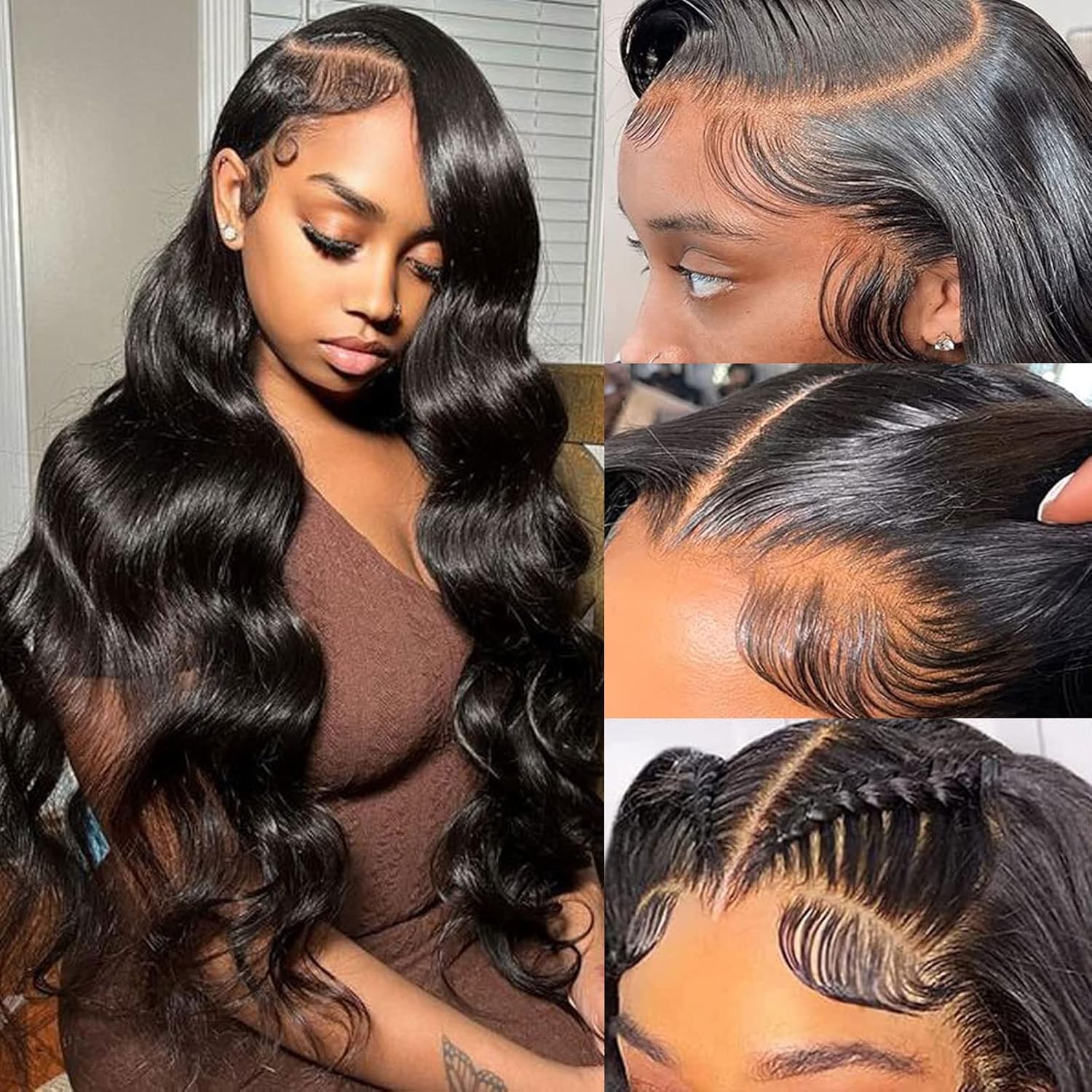 ANNELBEL 24 Inch 250% Density HD Lace Front Wigs Human Hair 13x6 Body Wave Lace Frontal Human Hair Wigs for Women Glueless Wigs Human Hair Pre Plucked