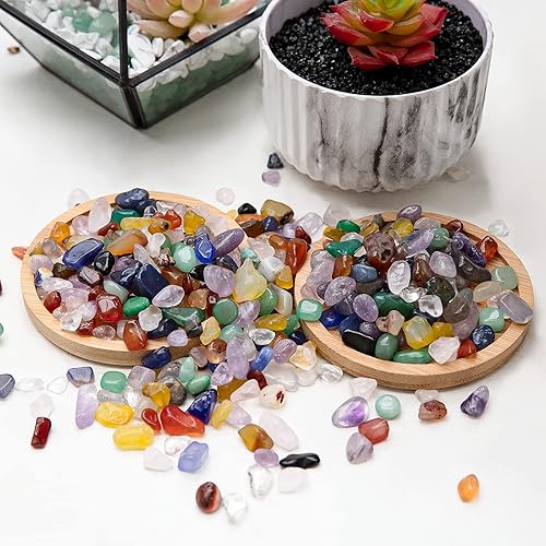 Miniatura 4 de RIFNY Coloridas rocas decorativas de cristal de 0.3 pulgadas, piedras pulidas para relleno de jarrón, acuario, pecera, grava, plantas de aire,