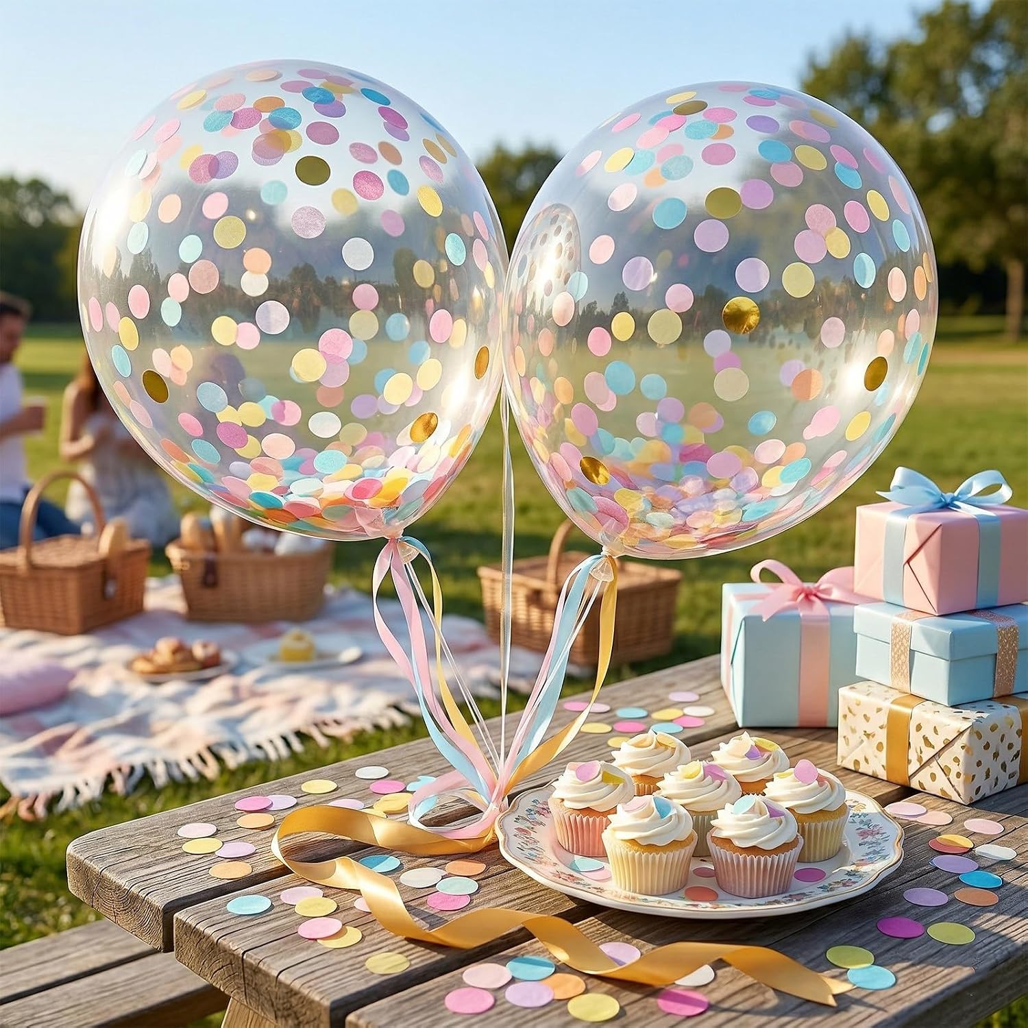 5000pcs Multicolor Tissue Paper Confetti,1 Inch Round Paper Confetti