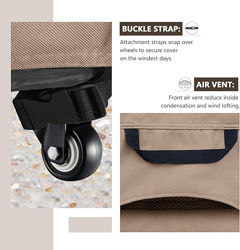 Miniatura 4 de ULTCOVER Cubierta impermeable de 80 a 100 cuartos de galón para hielera para patio, 40 pulgadas de largo x 20 pulgadas de ancho x 34 pulgadas de alto