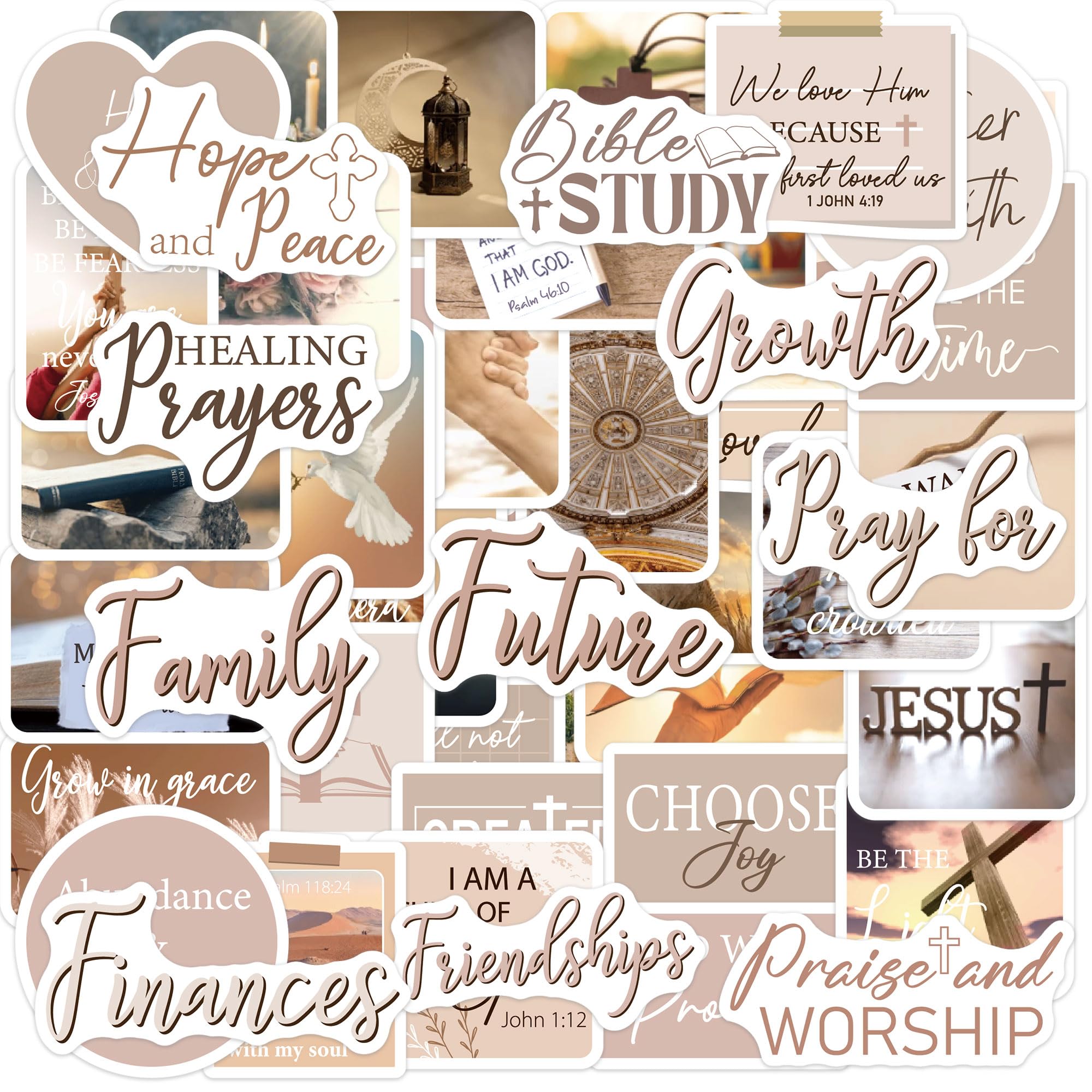 50 Pcs Prayer Board Stickers Supplies for Vision Board Bible Journal