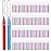 Patelai 100 Pieces Braces Brush for Cleaner Interdental Brush Toothpick Dental Tooth Flossing Head Oral Dental Hygiene Flosser Toothpick Cleaners Tooth Tool(Blue, Red,Suitable Size)