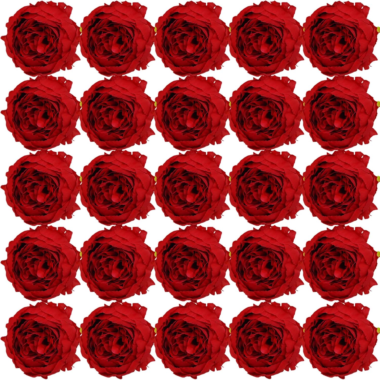 FagusHome 30 Pcs Silk Peony Artificial Flower Only Heads No Stems Fake Peony Flowers Heads Artificial Peony Flower Heads No Stems for Wedding Home Decor (Light Blue)