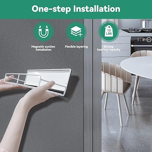 Miniatura 5 de idellette Estante magnético para especias mejorado para refrigerador, estante magnético de alta resistencia, organizador y almacenamiento multiusos