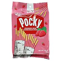 Vista 1 de Glico Pocky - Palitos de pan cubiertos de crema de fresa (9 bolsas individuales)