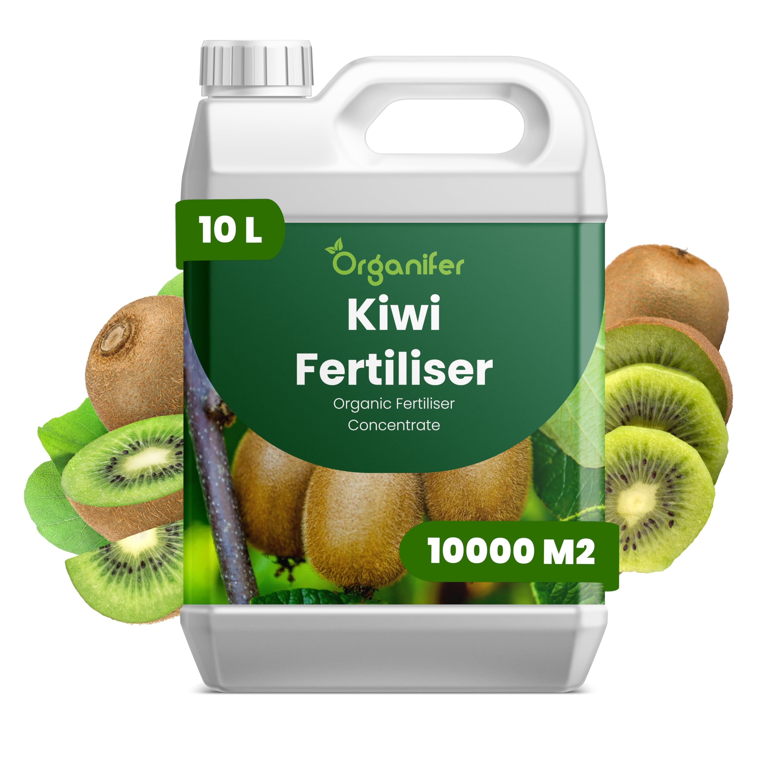 Kiwi Flüssigdünger - 10L - NPK 2-1-8 | Flüssig-Pflanzendünger Für Gesunde Kiwi- Und Mini-Kiwi-Pflanzen - Organifer