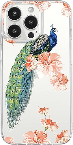 Miniatura 5 de Blingy's - Funda para iPhone 13 Pro Max (6.7 pulgadas), bonito patrón de dinosaurio con diseño de flores, divertido estilo animal, transparente,