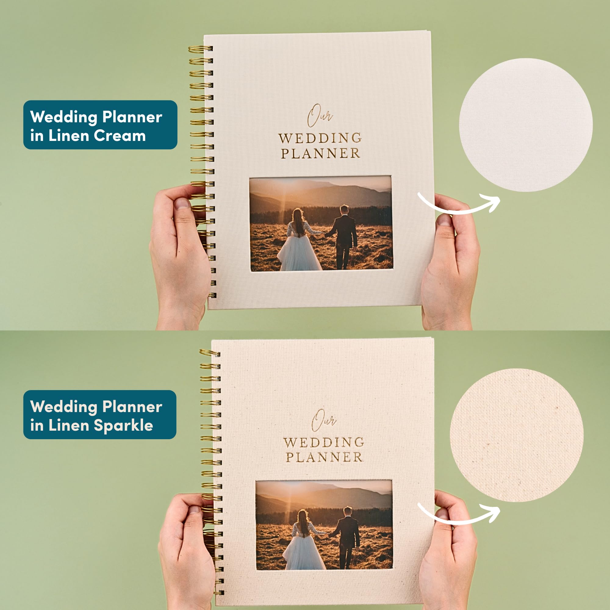Umfassendes Hochzeitsplanungsbuch – Hochzeitsplanerbuch und Organizer für die Braut – Verlobungsgeschenk für frisch verlobte Paare – Brautgeschenke – Hochzeitsnotizbuch (Leinencreme)