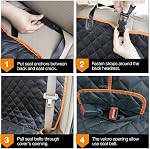 Housse de siège pour voiture de chien pour siège arrière de camions Ford F150/F250/Chevrolet Silverado/GMC/Ram 1500 Couverture de siège arrière pour camion imperméable pour les enfants sans odeur lourd et antidérapant