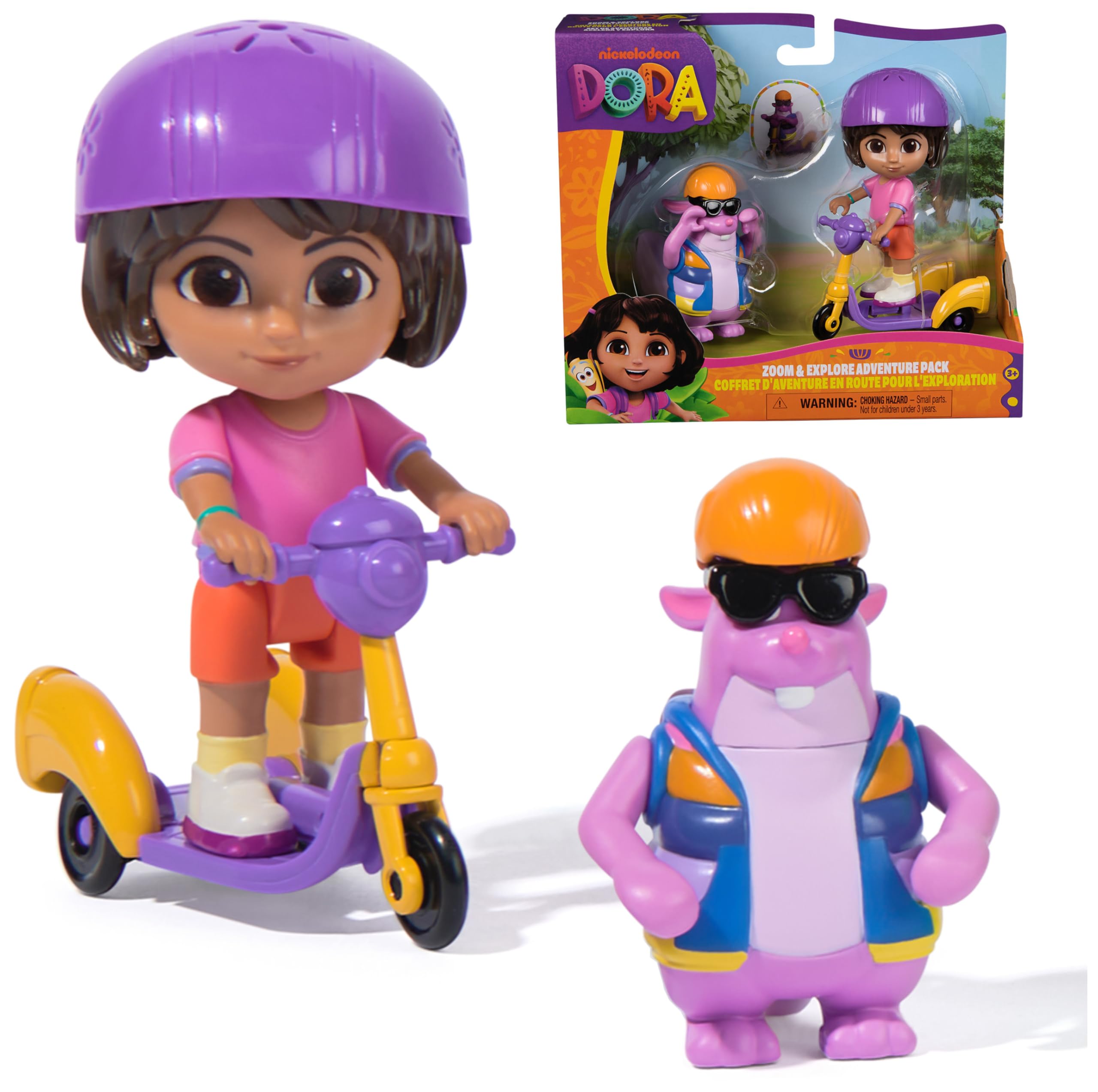 Dora Abenteuer Pack mit Eichhörnchen Tico - Mini-Spielset mit 2 Figuren (ca. 9 cm) und einem Accessoire mit Funktion, für fantasievolles Spielen, für Kinder ab 3 Jahren