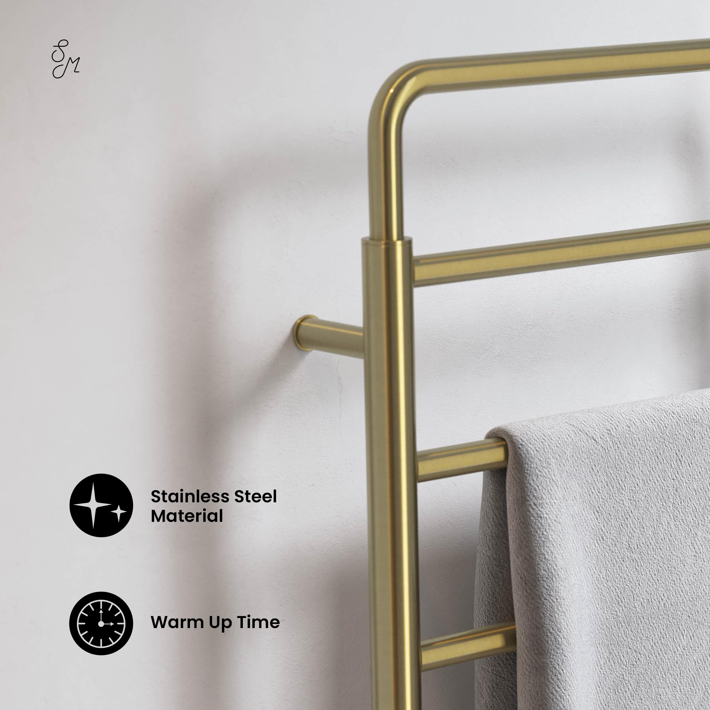 Amazon.com: Swiss Madison Ivy 8-Bar Electric Towel Warmer Heated