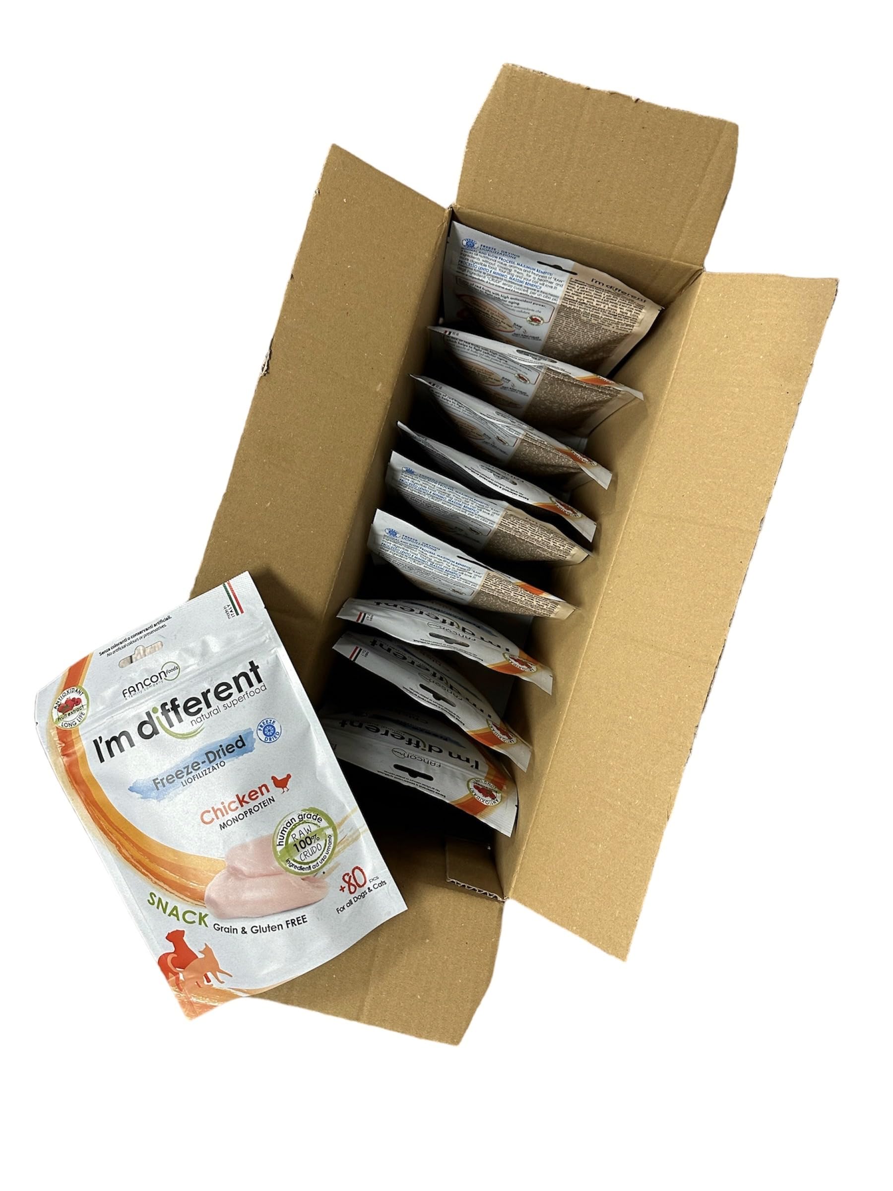 I'm different, snack liofilizzato monoproteico, Pollo 10x40g