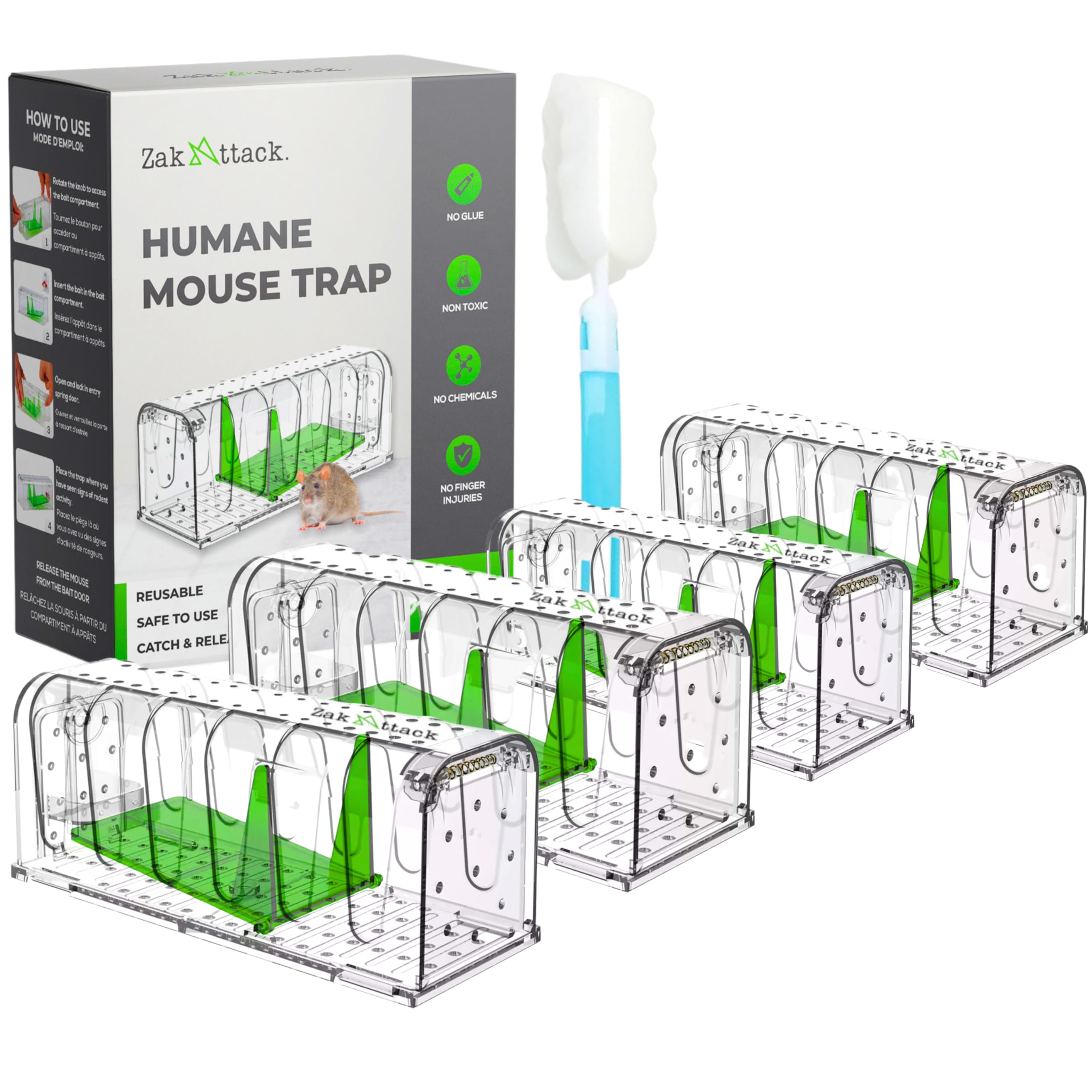 3枚セット】All Traps On Earth/SAENA /Uzva 4 Pack 93 Holes Humane Mouse Traps Indoor for Home/Outdoor, Live