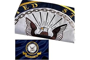 Embroidered US Navy Flags 3x5 ft for Outdoors - American Made