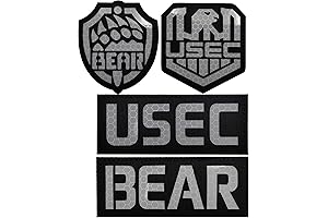 Escape from Tarkov Bear USEC IR Infrared Reflective Patch - 4 Pack Tactical Military Badge