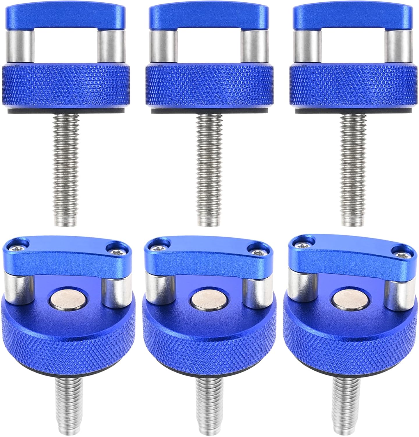 Mtsooning Hard Top Quick Removal Fastener Thumb Screw, Blue D Ring Bolts Thumb Screw Replacement for Jeep Wrangler JK 2007-2018 JL 2018-2022 and Gladiator JT