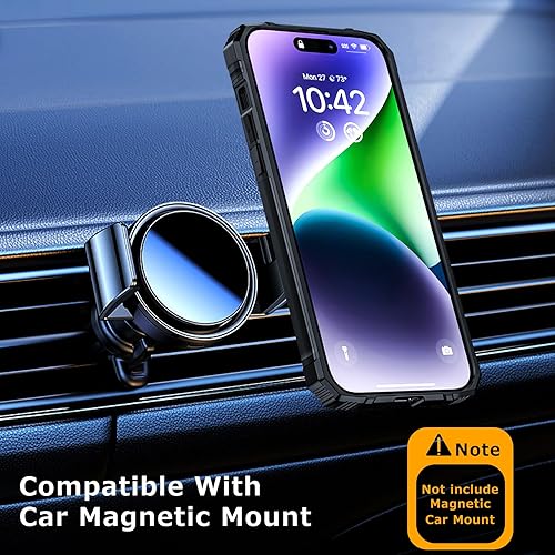 Miniatura 10 de Funda para iPhone 13 con soporte de anillo de montaje en automóvil, resistente grado militar, a prueba de golpes, híbrida, resistente, de TPU suave,
